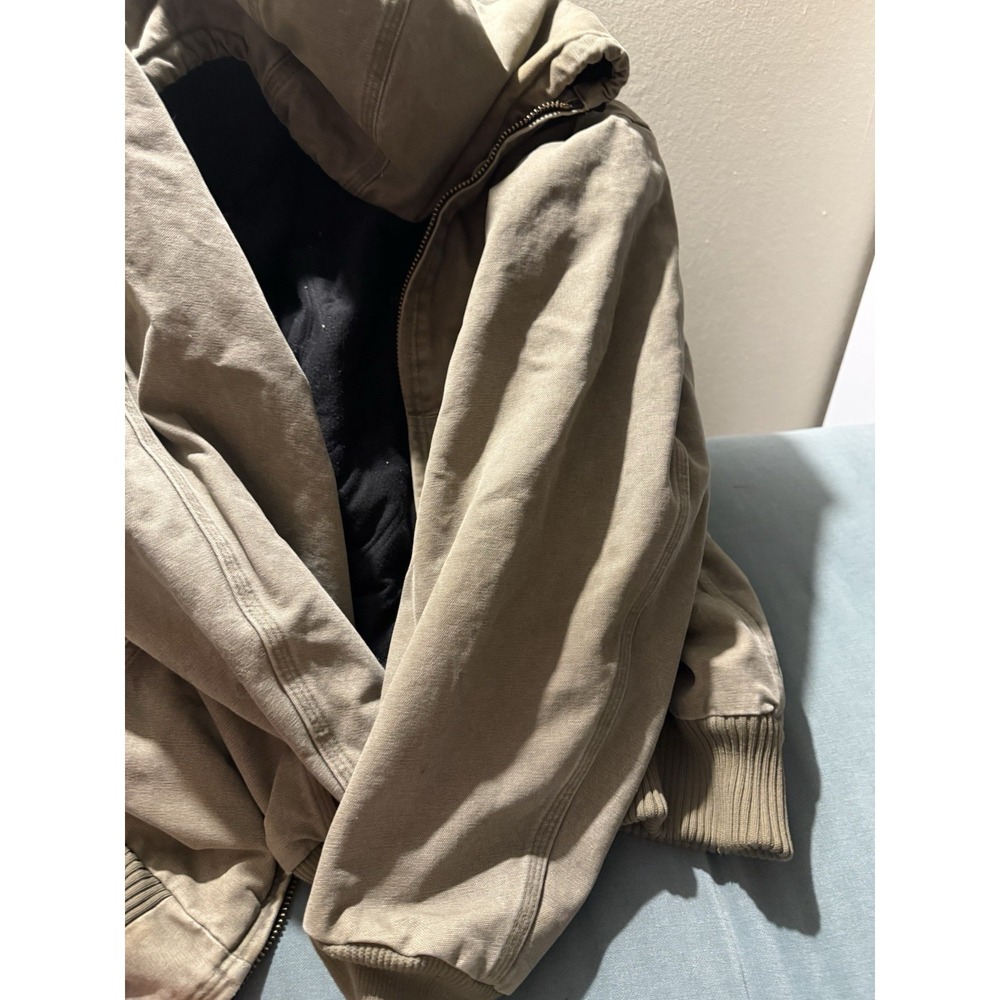 Carhartt J130 Desert Duck Jacket XL Hooded Quilt Lined Workwear - Picture 13 of 15